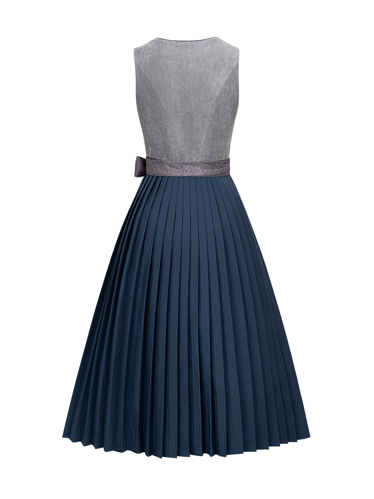 Šedá rovná část po celém vzoru dirndl lottea